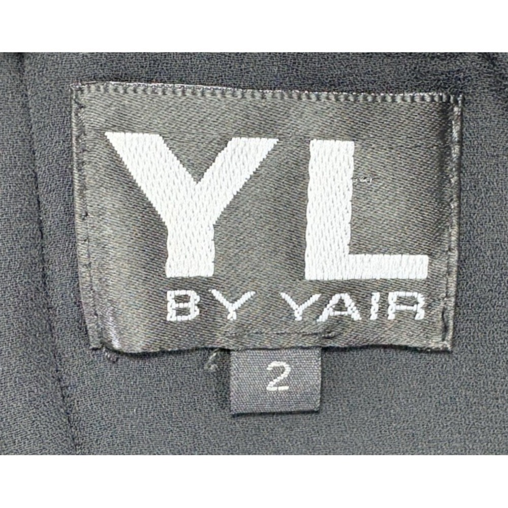 Vintage 90s YL by Yair Black Lace Slip Dress Women's Size 2 Mini Sleeveless LBD - Picture 4 of 11
